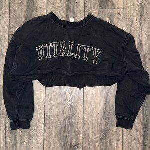 Crop short sweater, long sleeves, thin